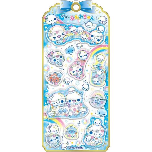 みずのみずページ カミオジャパン シール ウォーターインシール ぷくぷくあわわちゃん