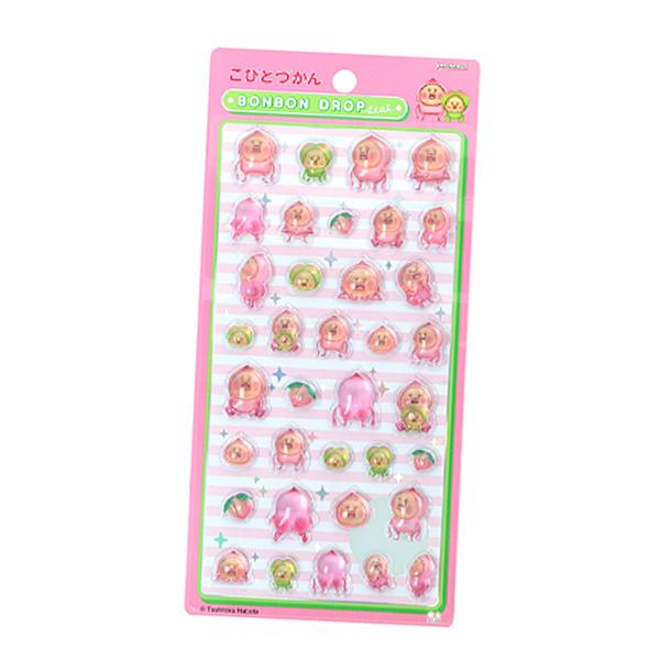 シール ボンボンドロップシール こびとづかん カクレモモジリ＆スモモノウチ S8820384 サンスター文具 2026年5月 女の子 かわいい 正規品 ボンドロ つやつや