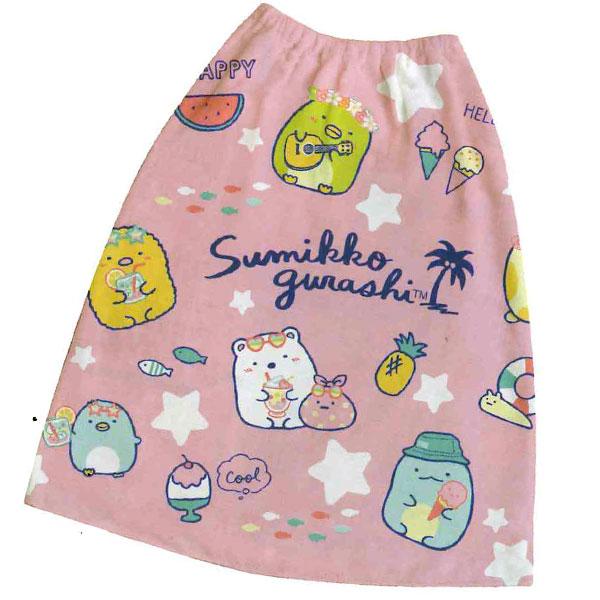 おきがえタオル（L） ラップタオル すみっコぐらし CM41901 70cm丈 サンエックス すみっこぐらし サマーグッズ [re]
