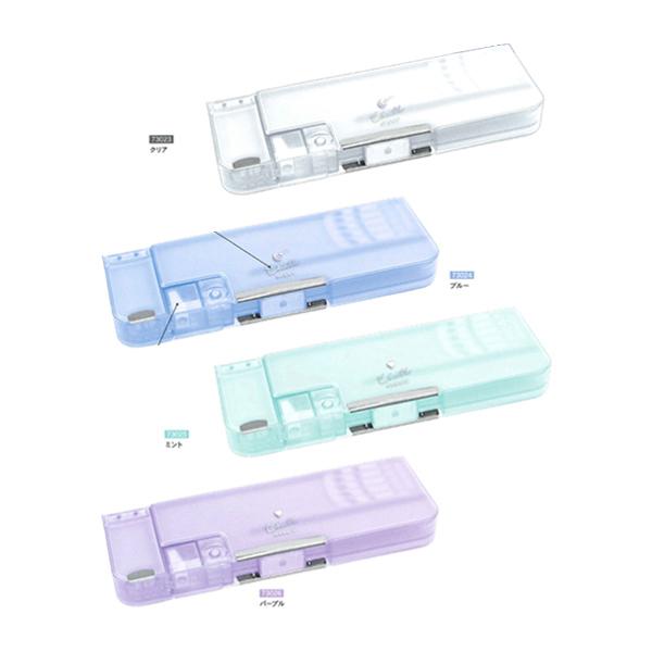 シアードロップソフトペンケース 筆箱 73023/クリア 73024/ブルー