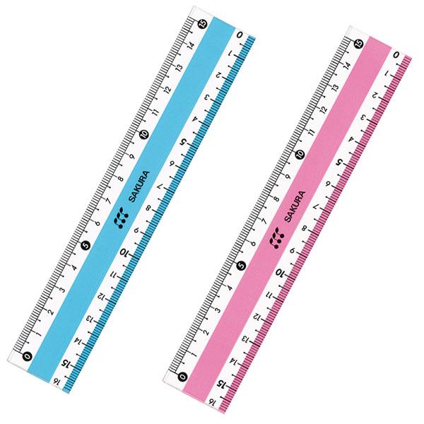 サクラクレパス 小学生文具 直線定規15cm はしゼロメモリ GJ15#20