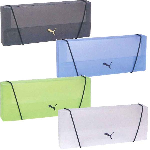 PUMA（プーマ） クリアカラーペンケース 筆箱 PM572BK PM572BL PM572GR