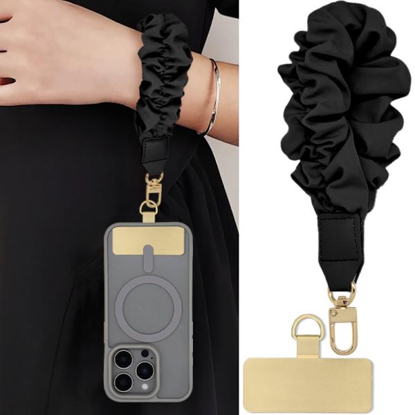 ハンドストラップ シュシュ スマホ ホルダーセット ストラップ 手首 落下防止 スマホアクセサリー 携帯 ショート 腕掛けストラップ 爆買