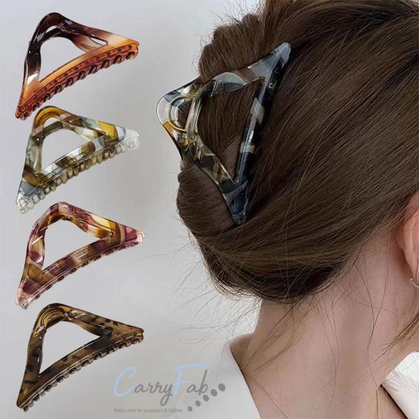 ヘアクリップ バンスクリップ ヘアアクセ 大きめ まとめ髪 髪留め 簡単 アレンジ しっかり 簡単 シンプル オシャレ 大人 クリア ヘアアレンジ
