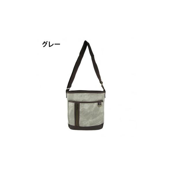 優美社　1855-00　CUBIC CORE （キュービックコア） デニムPU縦型ショルダーバッグ  グレー