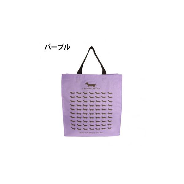 優美社　3L13-01　WHOLLY （ウォーリー） プリント角型手提げ大  パープル
