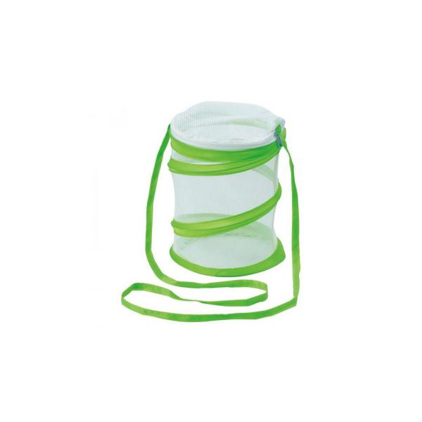 持ち運びしやすい折り畳み式の虫かごです。コンパクトに折りたたみ可能。