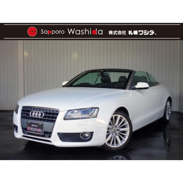 A5カブリオレ 2.0 TFSI クワトロ 4WD 黒革シート　純正ナビ　HID
