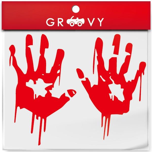 ハロウィン ホラー お化け 車 シール 怖い 血 手形 ギャグ ゾンビ