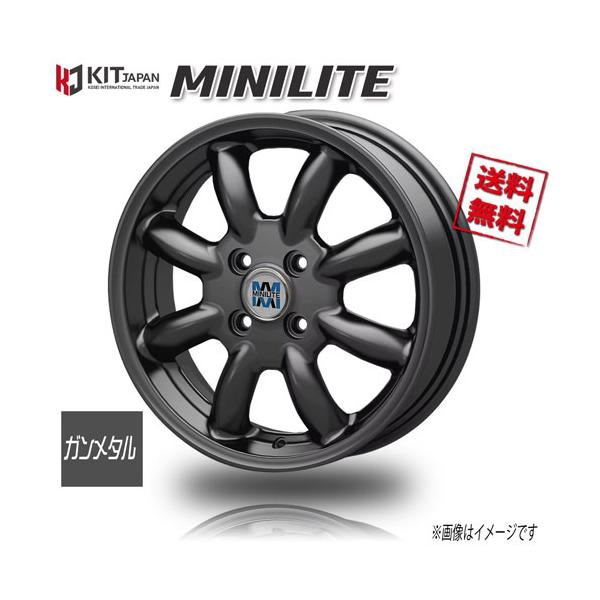 KOSEI ミニライト ガンメタリック MINILITE 15インチ 4H100 5J+40 4本