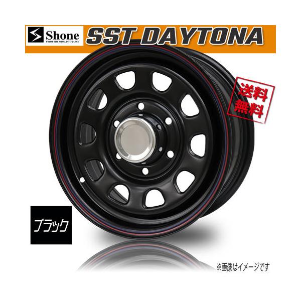 ホイール新品 4本セット SHONE SST DAYTONA ブラック FR37キャップ付属