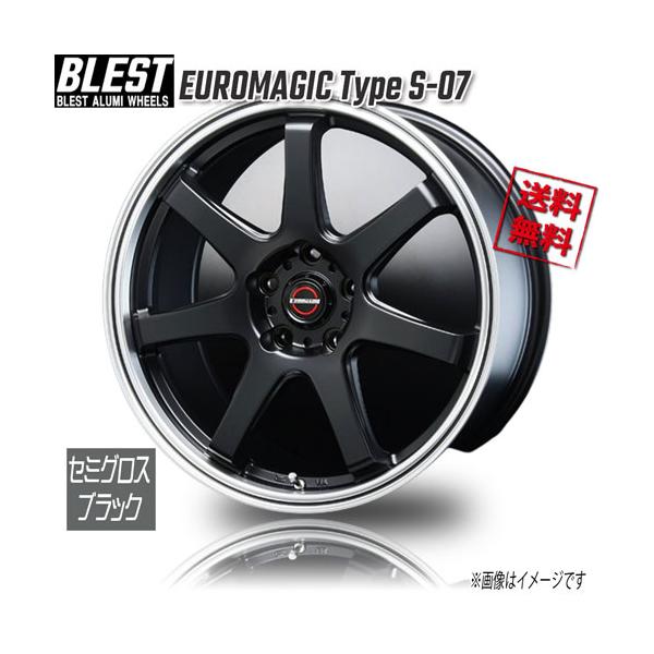 BLEST EUROMAGIC Type S-07 セミグロスブラック 18インチ 5H114.3 8.5J