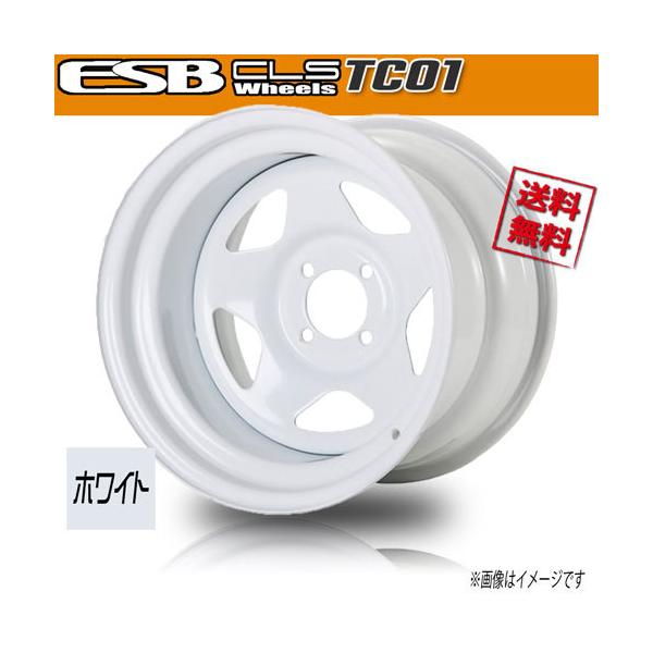 ホイール新品 4本セット ESB CLS TC-01 ホワイト 深リム鉄チン ホイール新品 4本セット ESB CLS TC-01 ホワイト 深リム鉄チン