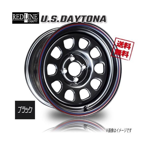 RED LINE CRAFTS USデイトナ ブラック 15インチ 4H100 7J+10 4本 業販4