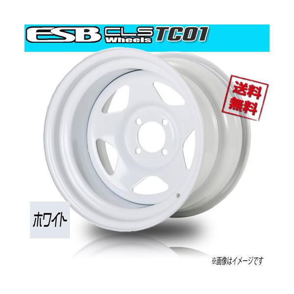 ホイール新品 4本セット ESB CLS TC-01 ホワイト 深リム鉄チン 15