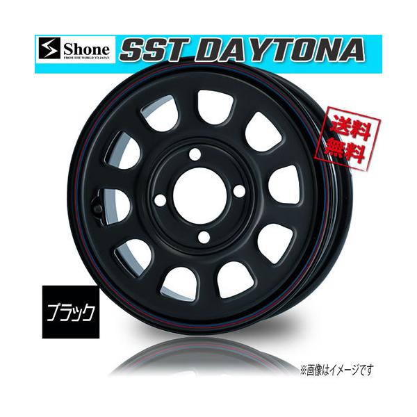 ホイール新品 4本セット SHONE SST DAYTONA ブラック FR55キャップ別売