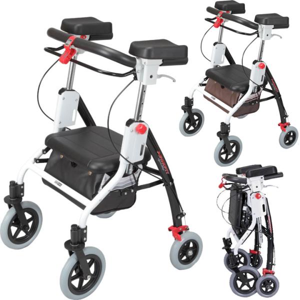 ユーバ産業 アームフィット 屋内外兼用 歩行車 肘置パッド付 AR-458E ① carts-kenkul_carts508-y