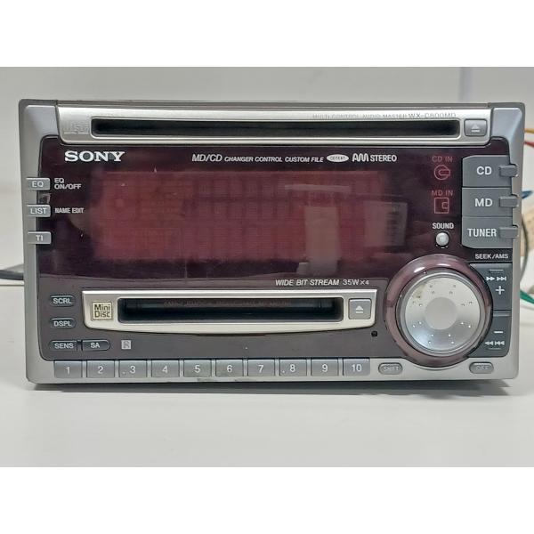 即決】 SONY WX-C800MD ジャンク グライコ CD/MD 2DINデッキ 通電OK