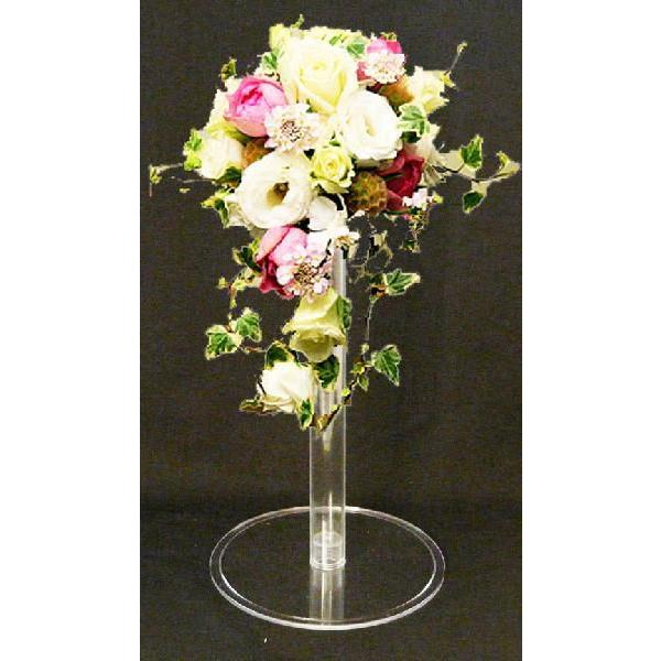 台+パイプ50 ブーケスタンド ブーケ飾り フラワースタンド クリア φ23