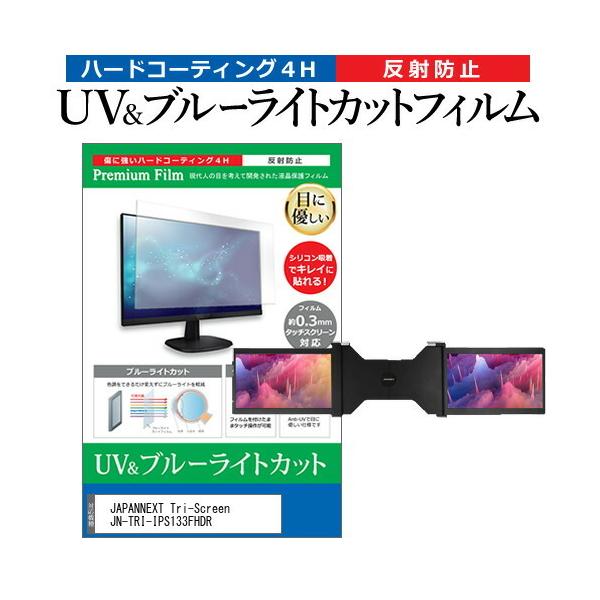 JAPANNEXT Tri-Screen JN-TRI-IPS133FHDR 2���g  13.3�C���` �@��Ŏg���� �u���[���C�g�J�b�g ���˖h�~ �w��h�~ �t�� �ی� �t�B���� �݊��i