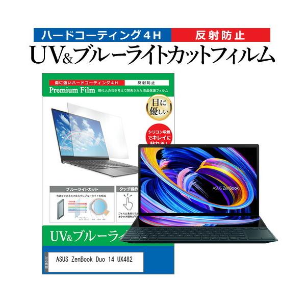 ASUS ZenBook Duo 14 UX482 (14�C���`)�@��Ŏg���� �u���[���C�g�J�b�g ���˖h�~ �w��h�~ �t���ی�t�B���� �݊��i
