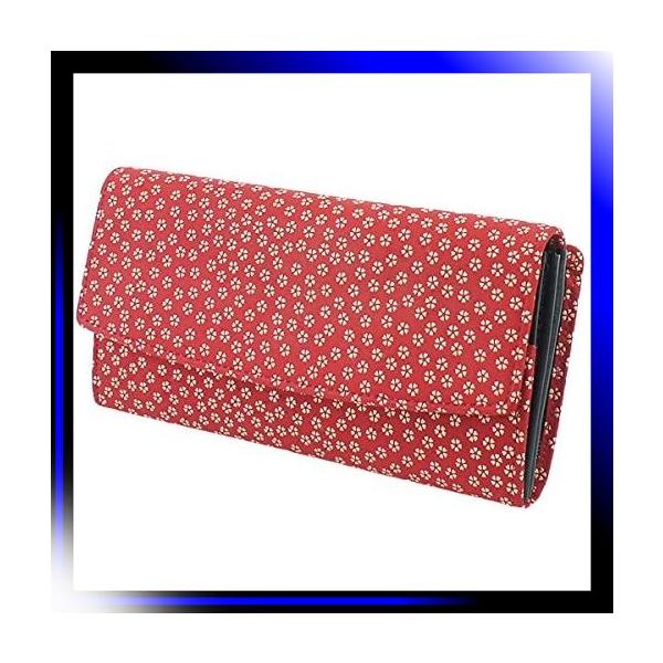お気に入 Inden Ya 印伝 財布 長財布 レディース 女性用 小桜 2310 赤 白