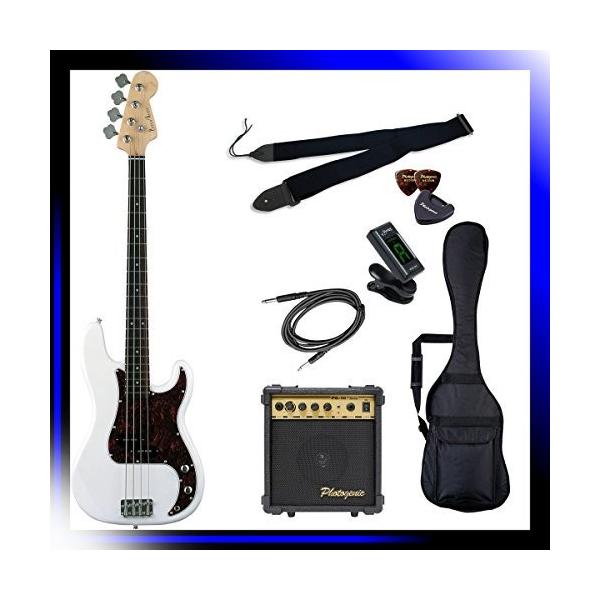 ホワイト べっ甲柄ピックガード Photogenic 価格交渉ok送料無料 エレキベース 初心者