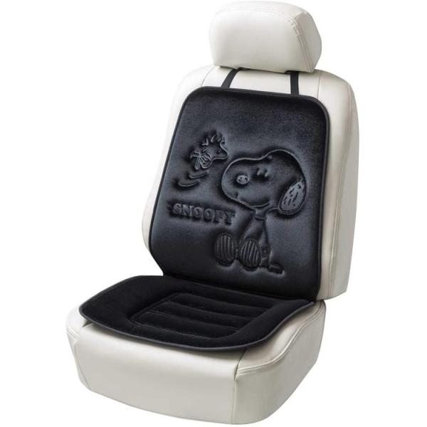 スヌーピー クッション プレス ダブル BK ☆カー用品☆ [117101