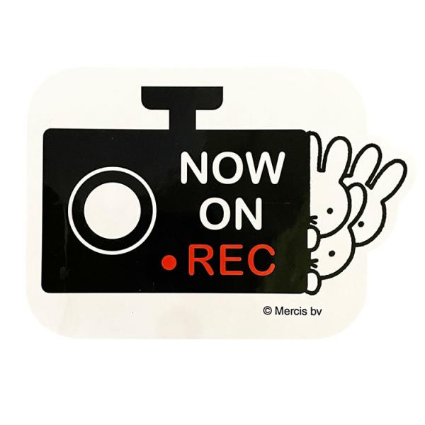他サイト： ミッフィー マグネットカーサイン NOW ON REC 713093 カー用品 車 サインプレート ドライブレコーダー ドラレコ 録画中の商品画像