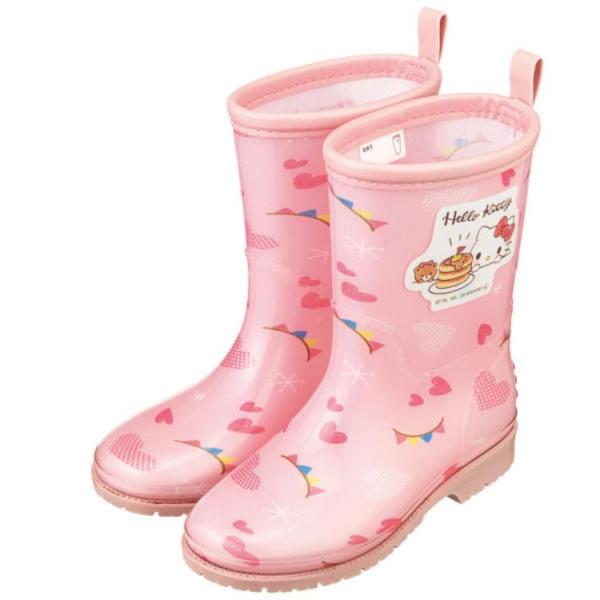 ハローキティ RIBT3 レインブーツ 18cm おやつタイム ピンク 長靴 子供