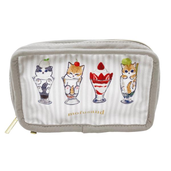 mofusand ミニスクエアポーチ ストライプ Chou Poche 097193
