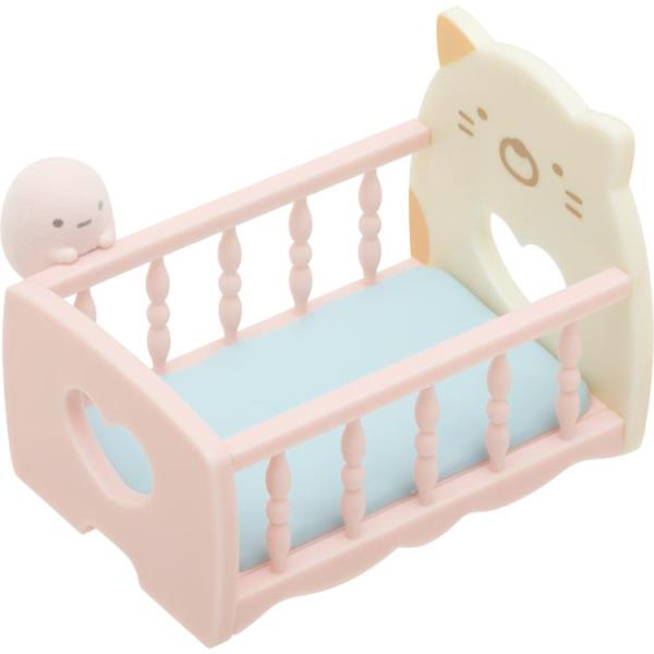 すみっコぐらしショップ限定　泣いちゃう赤ちゃん　ねこ　ベビーベッドセット すみっコぐらし プチすみっコシーンマスコット すみっコぐらしプチ