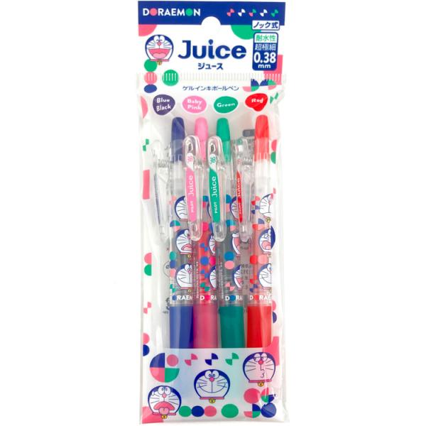 ドラえもん ジュース4色セット 0.38mm A 860464 Doraemon Juice