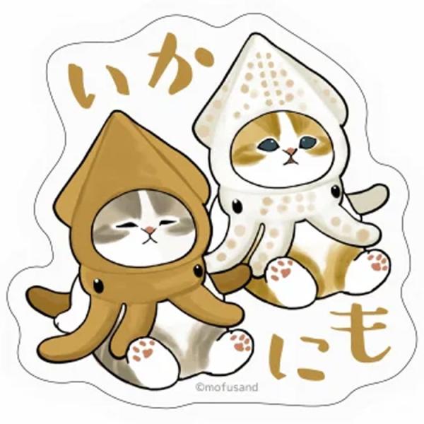 新品未開封】mofumofu paradise ステッカー4枚セット mofusand もふもふマルシェ スマホに貼れるサイズのステッカー