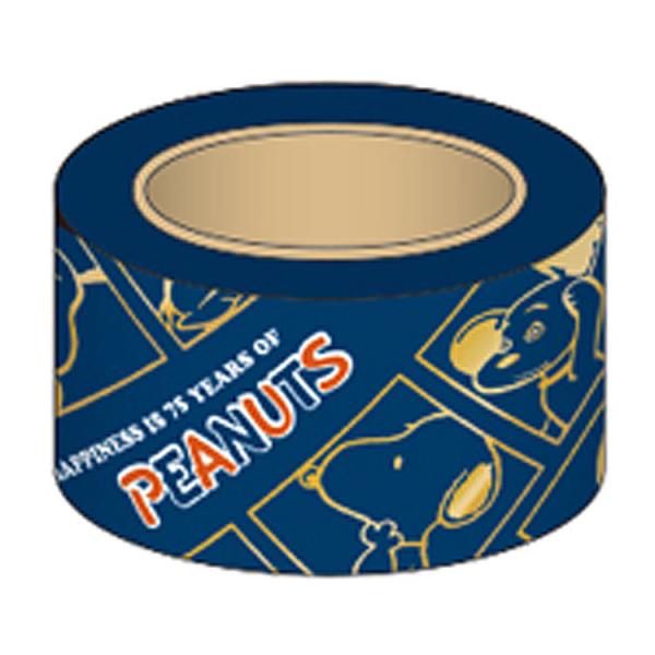 スヌーピー 金箔マスキングテープ 紺 307549 75th PEANUTS