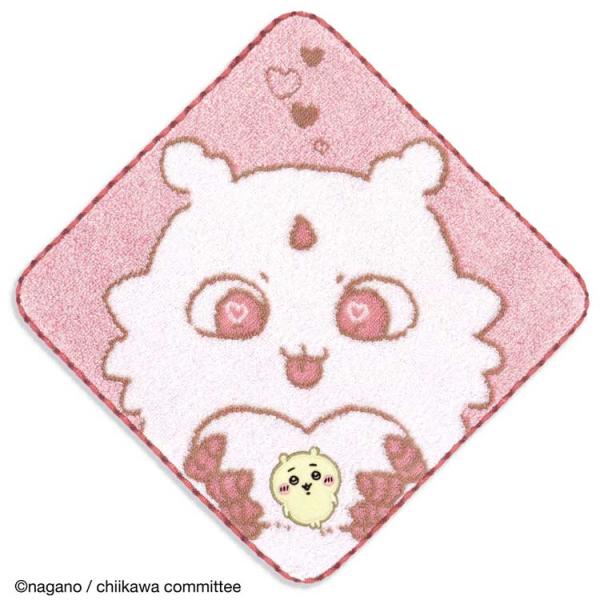 ちいかわ 41-1270080 タオルハンカチ ピンク かたまってるよ