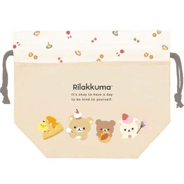 リラックマ ランチ巾着 ランチマーケット BASIC RILAKKUMA お弁当袋