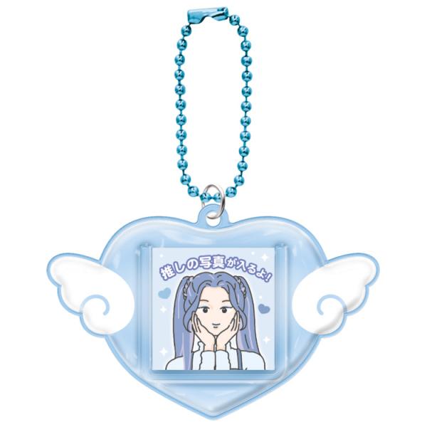 pic too ミニフォトキーホルダー ブルー 169062 青 推し活グッズ