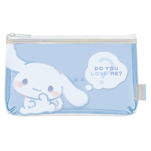 シナモロール クリアフラットペンケース DO YOU LOVE ME? CUTE MODEL 056182 カミオジャパン