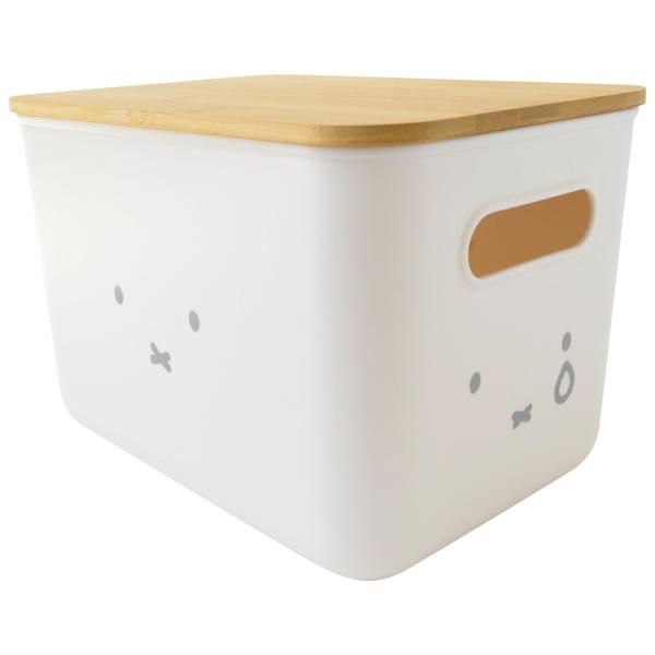 ［商品仕様］【サイズ】約W26×D17.5×H16.2cm（フタ含む） 【容量】 約5L 【耐荷重】約2kg（目安） 【素材】本体：ポリプロピレン樹脂/フタ：天然木（竹） 【仕様】 耐熱温度：本体約70℃ 耐冷温度：本体約-10℃ 【特長】...