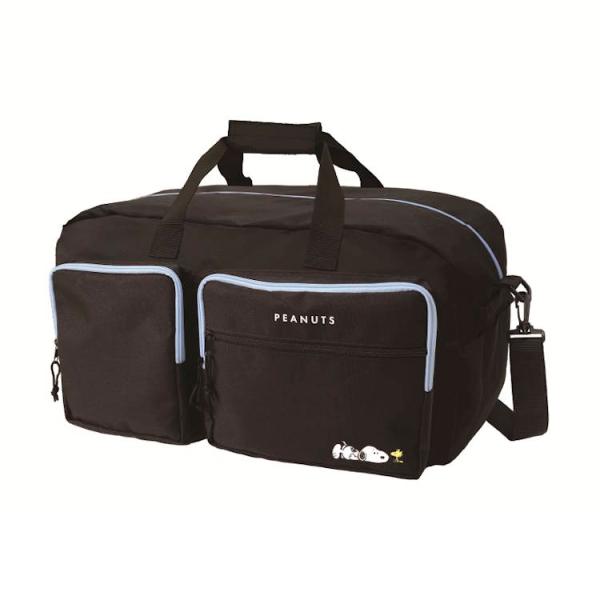 スヌーピー ツインポケットトラベルボストンバッグ 45L BLUE 旅行