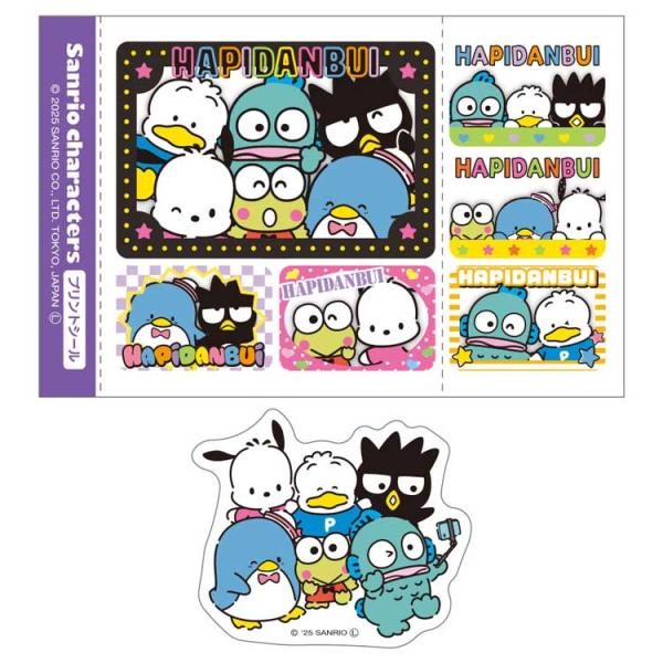サンリオキャラクターズ プリントシール風ステッカーセット はぴだんぶ