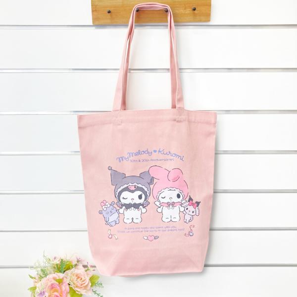 マイメロディ&クロミ トートバッグ エンジェル オフピンク 手提げ