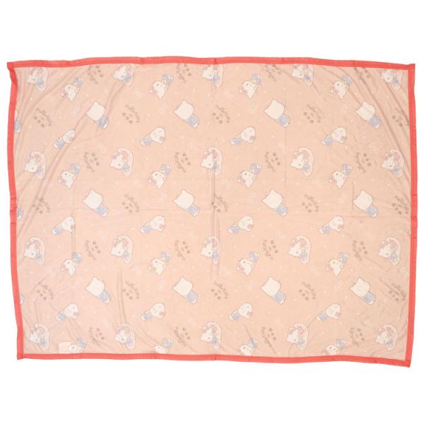 さくらんぼキティタオルケット ハローキティ ひんやりブランケット 総柄 さくらんぼ ピンク 冷