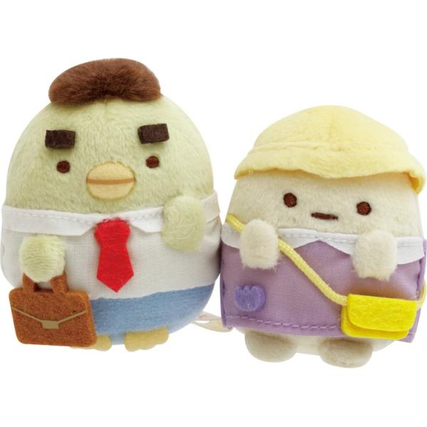 ［商品仕様］すみっこたちと楽しいほいくえんごっこ♪制服を着たり、先生になったり…みにっコもたくさん登場する『みにっコほいくえん』シリーズです。手のりサイズのかわいいぬいぐるみです。【内容】2個セット【サイズ】　ぺんぎん？／サラリーマンの父：...