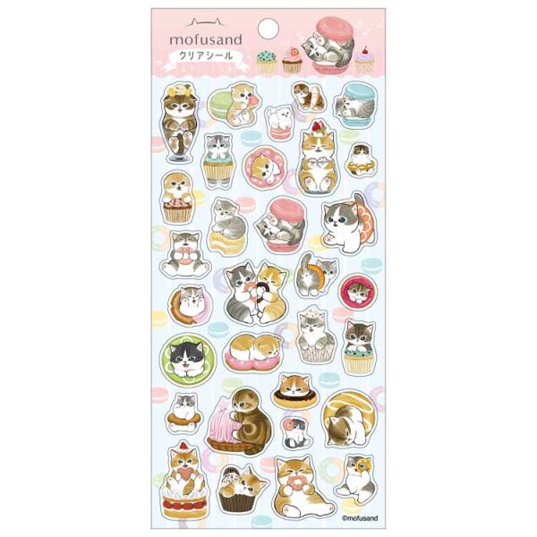 専用★配布終了非売品★もふもふストア★ノベルティステッカー含む８個★クリアシール mofusand クリアシール (8) モフサンド 【お1人様3点限り