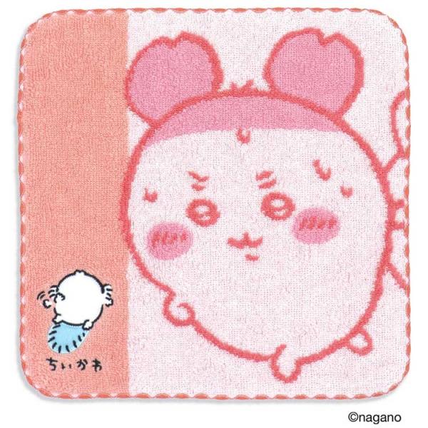 ちいかわ 41-1380080 タオルハンカチ 運んでる ピンク : キャラクター