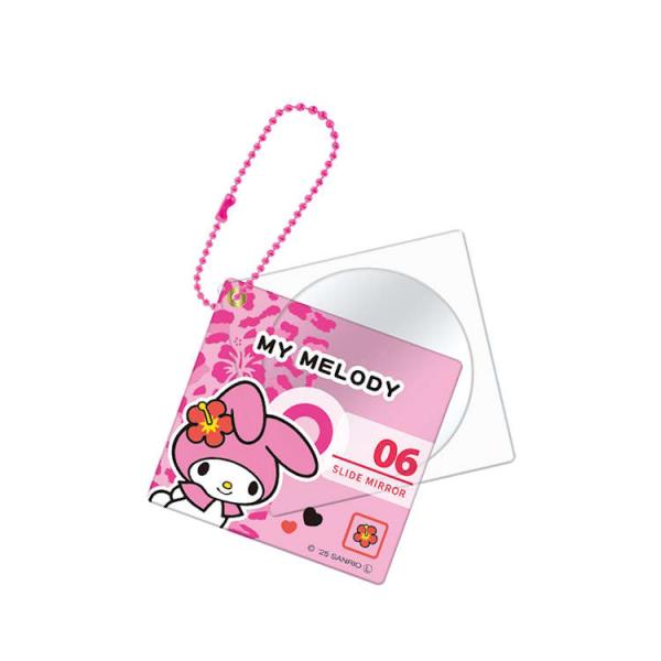 マイメロディ ディスク風スライドミラー 鏡 かがみ カガミ ミラー こす