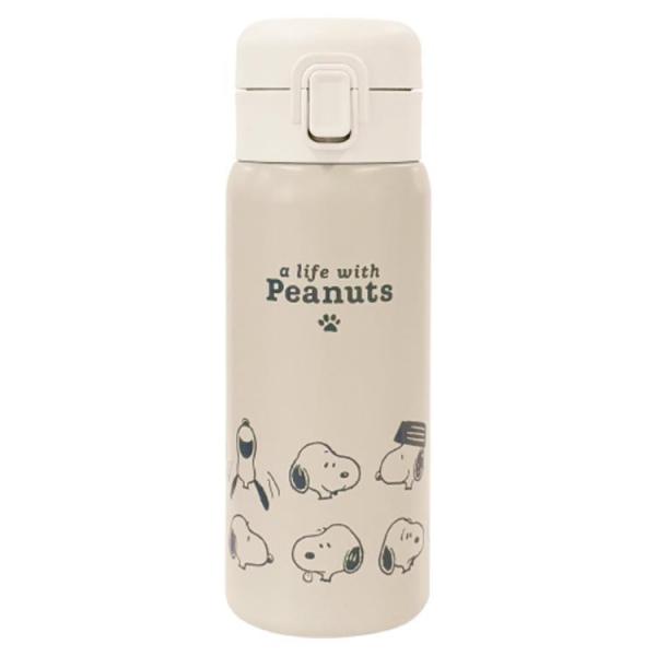 スヌーピー ワンプッシュステンレスボトル350ml A LIFE WITH PEANUTS