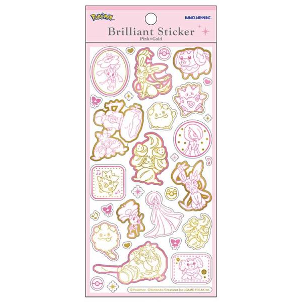 ポケットモンスター ブリリアントステッカー フェアリータイプ ピンク